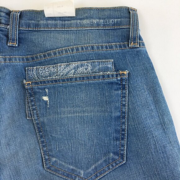 Current/ Elliott The Fling in Hilman Destroy Jeans Womens 28 - Picture 6 of 11